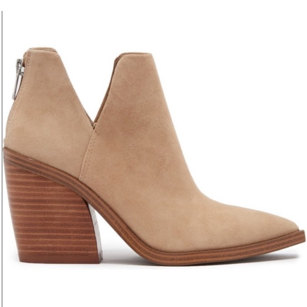 Vince Camuto Suede Leather Western Ankle Boots Size 8/38.5 Booties